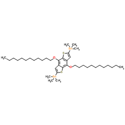 [4,8-Bis(dodecyloxy)thieno[2,3-f][1]benzothiene-2,6-diyl]bis(trimethylstannane)结构式