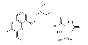 (Z)-3-[2-[2-(diethylamino)ethoxy]phenoxy]pent-3-en-2-one,2-hydroxypropane-1,2,3-tricarboxylic acid结构式