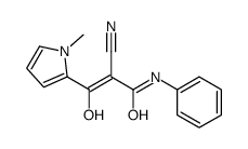 (Z)-2-cyano-3-hydroxy-3-(1-methylpyrrol-2-yl)-N-phenylprop-2-enamide结构式