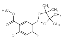 Methyl 2-chloro-4-fluoro-5-(4,4,5,5-tetramethyl-1,3,2-dioxaborolan-2-yl)benzoate Structure