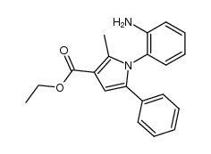 1-(2-amino-phenyl)-2-methyl-5-phenyl-pyrrole-3-carboxylic acid ethyl ester Structure