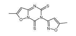 7-methyl-3-(5-methylisoxazol-3-yl)-2H-isoxazolo[2,3-a][1,3,5]triazine-2,4(3H)-dithione结构式