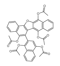 1',4',5,7,12-Pentaacetoxy-6-(2'-naphthyl)dinaphtho[1,2-b:2',3'-d]furan结构式