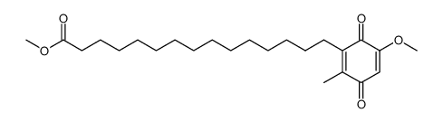 methyl 15-(6-methoxy-3-methyl-1,4-benzoquinon-2-yl)pentadecanoate结构式