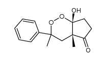 1-hydroxy-4,6-dimethyl-7-oxo-4-phenyl-2,3-dioxabicyclo[4.3.0]nonane结构式