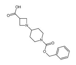 1-(1-phenylmethoxycarbonylpiperidin-4-yl)azetidine-3-carboxylic acid Structure