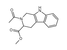 2-acetyl-2,3,4,9-tetrahydro-1H-β-carboline-3-carboxylic acid methyl ester结构式