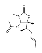 (5R)-5-((R,E)-hex-4-en-2-yl)-3-methyl-2-oxooxazolidin-4-yl acetate结构式