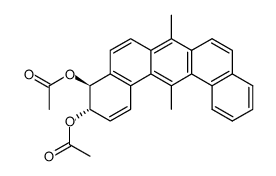 Acetic acid (3S,4S)-3-acetoxy-7,14-dimethyl-3,4-dihydro-dibenzo[a,j]anthracen-4-yl ester结构式