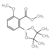 2-甲氧基-6-(4,4,5,5-四甲基-1,3,2-二噁硼烷-2-基)苯甲酸甲酯结构式