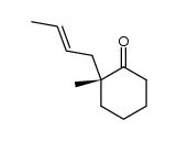 (R)-(+)-2-(trans-but-2-enyl)-2-methylcyclohexanone结构式
