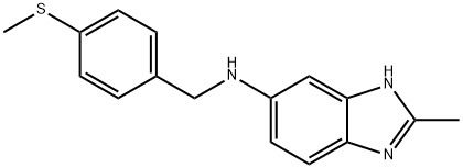 2-methyl-N-{[4-(methylsulfanyl)phenyl]methyl}-1H-1,3-benzodiazol-5-amine Structure