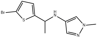 1H-Pyrazol-4-amine, N-[1-(5-bromo-2-thienyl)ethyl]-1-methyl-结构式