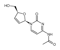 N4-acetyl-2',3'-didehydro-2',3'-dideoxycytidine结构式