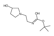 (3R)-1-(2-BOC-AMINOETHYL)-3-PYRROLIDINOL结构式