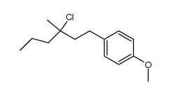 1-(3-chloro-3-methylhexyl)-4-methoxybenzene结构式