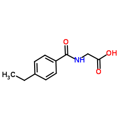 N-(4-Ethylbenzoyl)glycine结构式