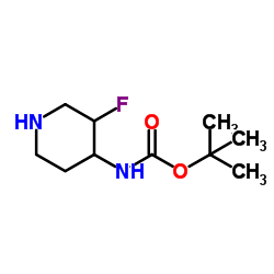 (3-FLUORO-PIPERIDIN-4-YL)-CARBAMIC ACID TERT-BUTYL ESTER结构式