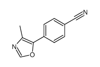 4-(4-methyloxazol-5-yl)benzonitrile Structure