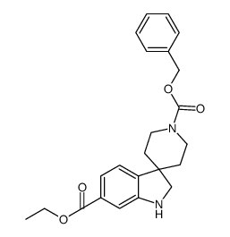 1'-benzyl 6-ethyl spiro[indoline-3,4'-piperidine]-1',6-dicarboxylate Structure
