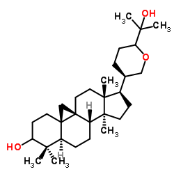 21,24β-Epoxycycloartane-3β,25-diol Structure