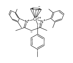CpCr[(2,6-Me2C6H3NCMe)2CH](CH2C6H4Me)结构式