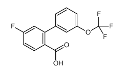 4-fluoro-2-[3-(trifluoromethoxy)phenyl]benzoic acid结构式