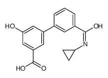 3-[3-(cyclopropylcarbamoyl)phenyl]-5-hydroxybenzoic acid Structure