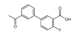 3'-Acetyl-4-fluoro-[1,1'-biphenyl]-3-carboxylic acid Structure