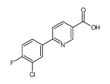 6-(3-chloro-4-fluorophenyl)pyridine-3-carboxylic acid结构式