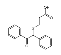 3-(α'-oxo-bibenzyl-α-ylmercapto)-propionic acid Structure