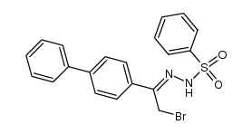 N'-(1-([1,1'-biphenyl]-4-yl)-2-bromoethylidene)benzenesulfonohydrazide Structure