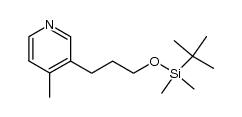 3-(3-((tert-butyldimethylsilyl)oxy)propyl)-4-methylpyridine结构式