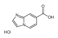 Imidazo[1,2-a]pyridine-7-carboxylic acid hydrochloride (1:1)结构式