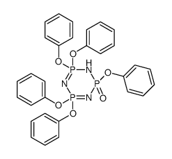 2,2,4,4,6-pentaphenoxy-1,3,5-triaza-2$l^{5},4$l^{5},6$l^{5}-triphospha cyclohexa-1,3-diene 6-oxide Structure