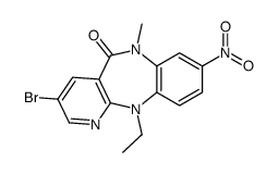 3-bromo-11-ethyl-6-methyl-8-nitropyrido[3,2-c][1,5]benzodiazepin-5-one Structure