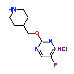 5-Fluoro-2-(piperidin-4-ylmethoxy)-pyrimidine hydrochloride Structure