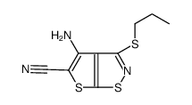 4-amino-3-propylsulfanylthieno[3,2-d][1,2]thiazole-5-carbonitrile结构式