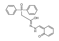 2-diphenylphosphoryl-N'-[(E)-(6-oxocyclohexa-2,4-dien-1-ylidene)methyl]acetohydrazide Structure