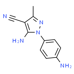 5-Amino-1-(4-Aminophenyl)-3-methylpyrazole-4-carbonitrile Structure