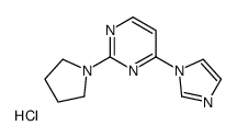4-imidazol-1-yl-2-pyrrolidin-1-ylpyrimidine,hydrochloride Structure