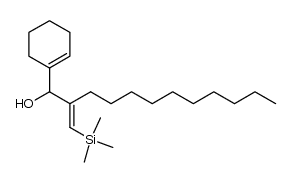 (E)-1-(1-cyclohexenyl)-2-decyl-3-(trimethylsilyl)-2-propen-1-ol Structure