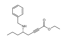 (S)-ethyl 5-(benzylamino)oct-2-ynoate结构式