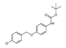 N- tert-butoxycarbonyl-(4-((4-chlorobenzyl)oxy)phenyl)amine结构式