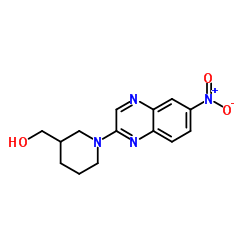 [1-(6-Nitro-2-quinoxalinyl)-3-piperidinyl]methanol结构式