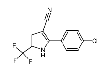 2-(p-chlorophenyl)-5-(trifluoromethyl)-2-pyrroline-3-carbonitrile结构式