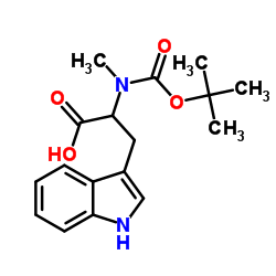 N-Methyl-N-{[(2-methyl-2-propanyl)oxy]carbonyl}tryptophan Structure