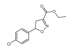 ethyl 5-(4-chlorophenyl)-4,5-dihydroisoxazole-3-carboxylate结构式