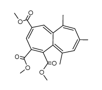 trimethyl 6,8,10-trimethylheptalene-1,2,4-tricarboxylate结构式