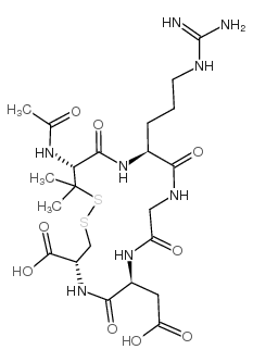 Ac-Pen-Arg-Gly-Asp-Cys-OH Structure